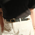 Load image into Gallery viewer, Belt - Gold Buckle Studded Black