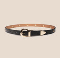 Load image into Gallery viewer, Belt - Gold Buckle Studded Black