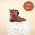 Load image into Gallery viewer, Asti  - Cognac Pebbled Leather SAMPLE SALE - FINAL SALE