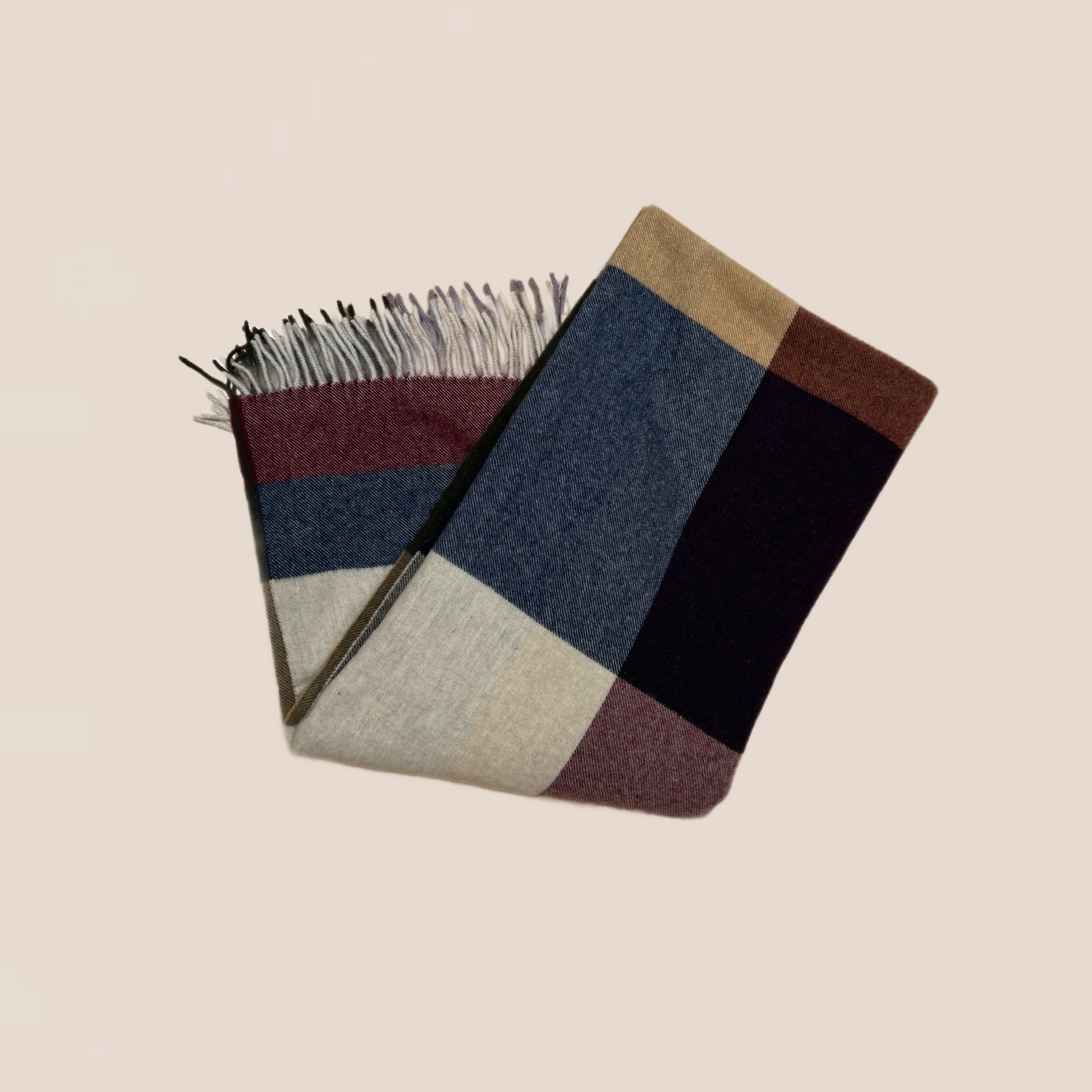 Blanket - Bordeaux/Navy Multi Plaid