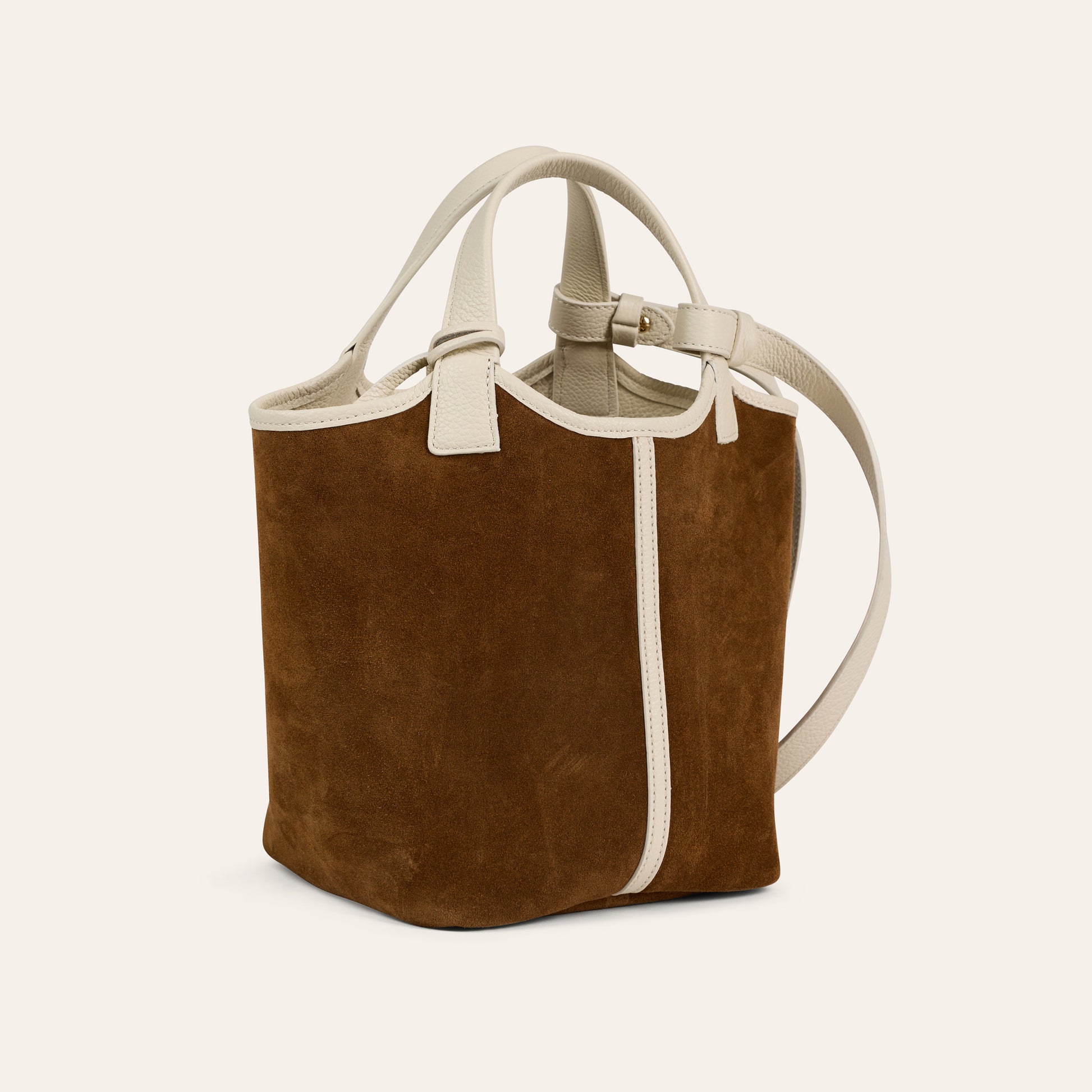 Portofino-Ivory/Amaretto Suede
