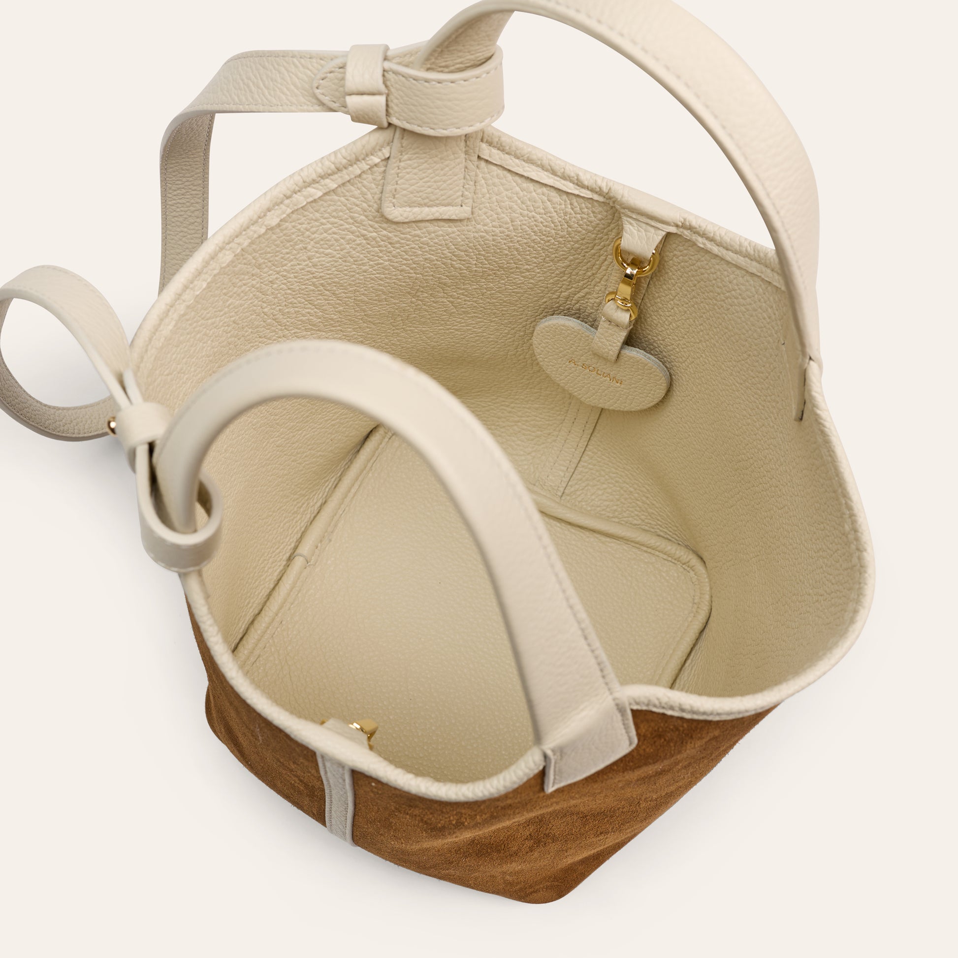 Portofino-Ivory/Amaretto Suede