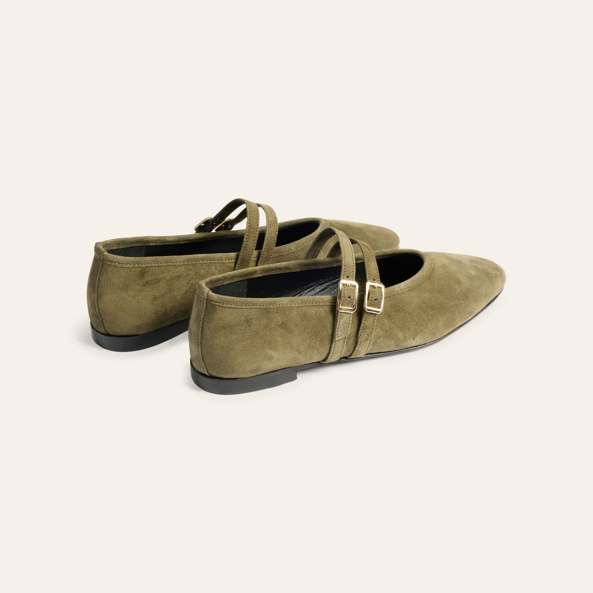 Cori 2 Buckle - Army Green Suede