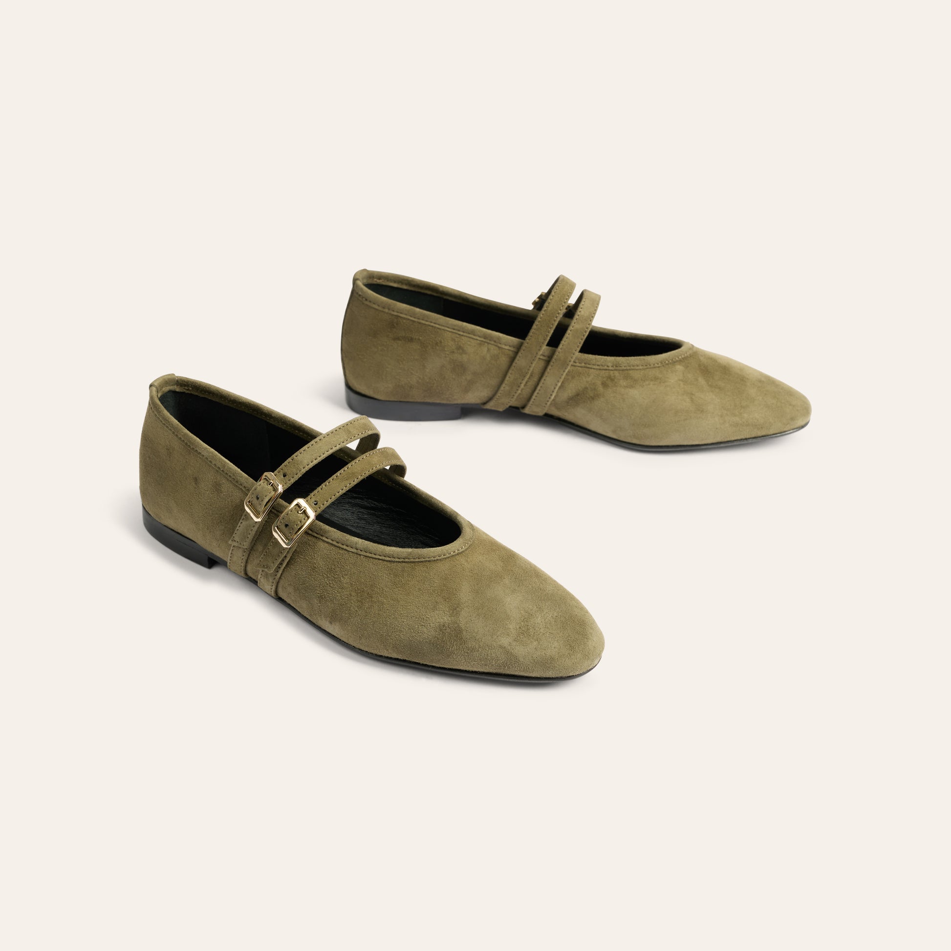 Cori 2 Buckle - Army Green Suede