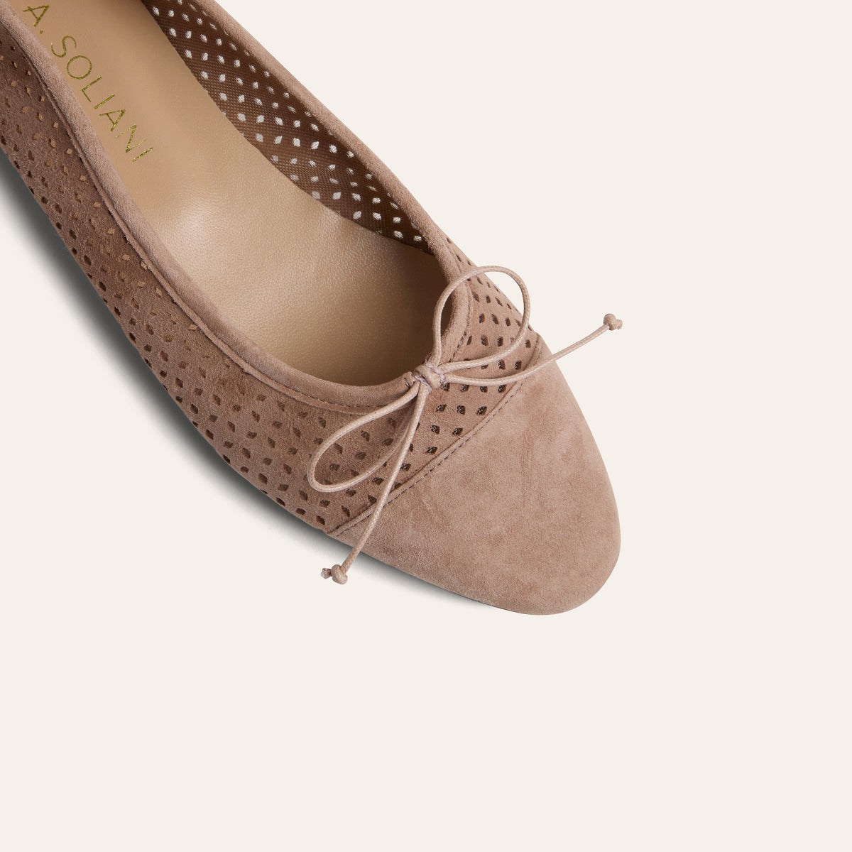Como - Perforated Rose Wind Suede