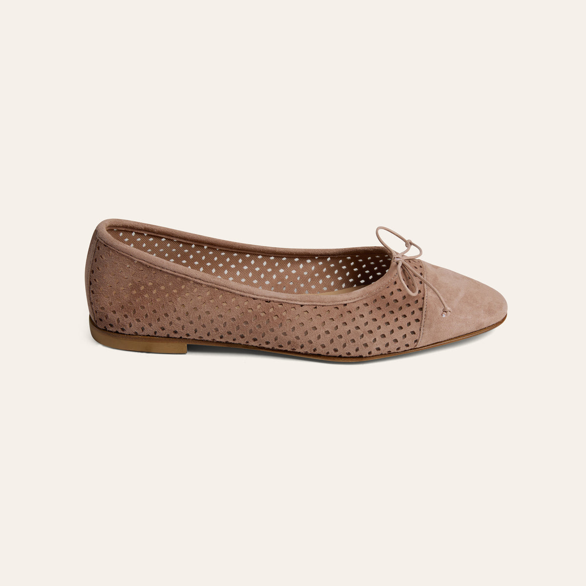 Como - Perforated Rose Wind Suede