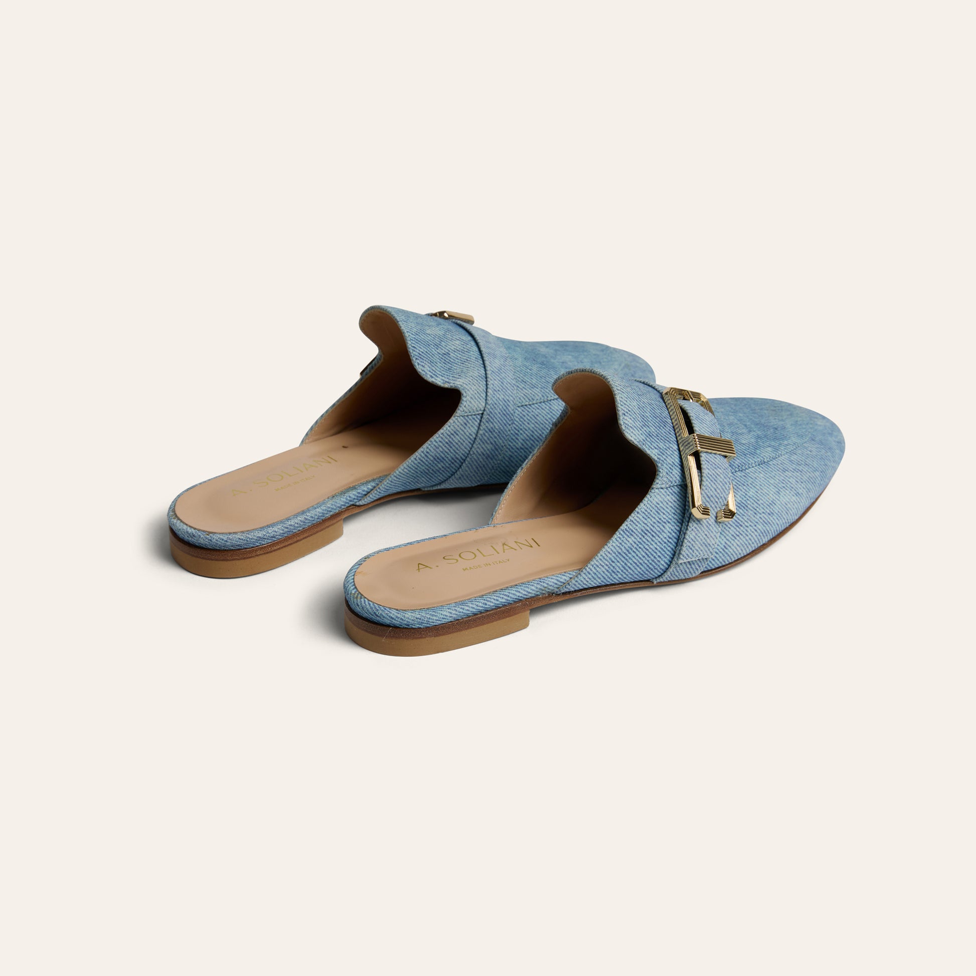 Alba Buckle - Denim Print