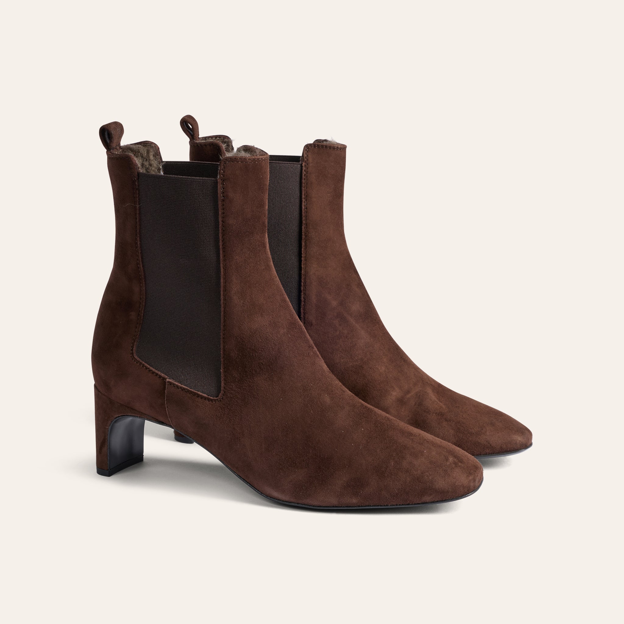 Arona Shearling- Chocolate Suede