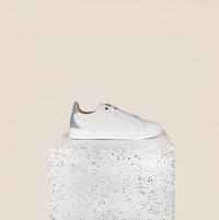 Amalfi Leather Sneaker in Great White/Crystal