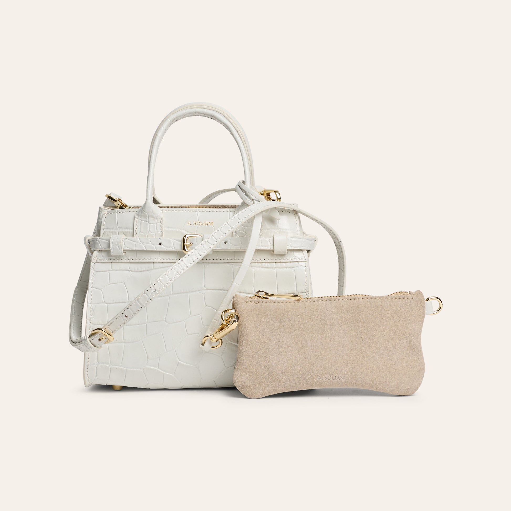 Mini Brera - Ivory Croc