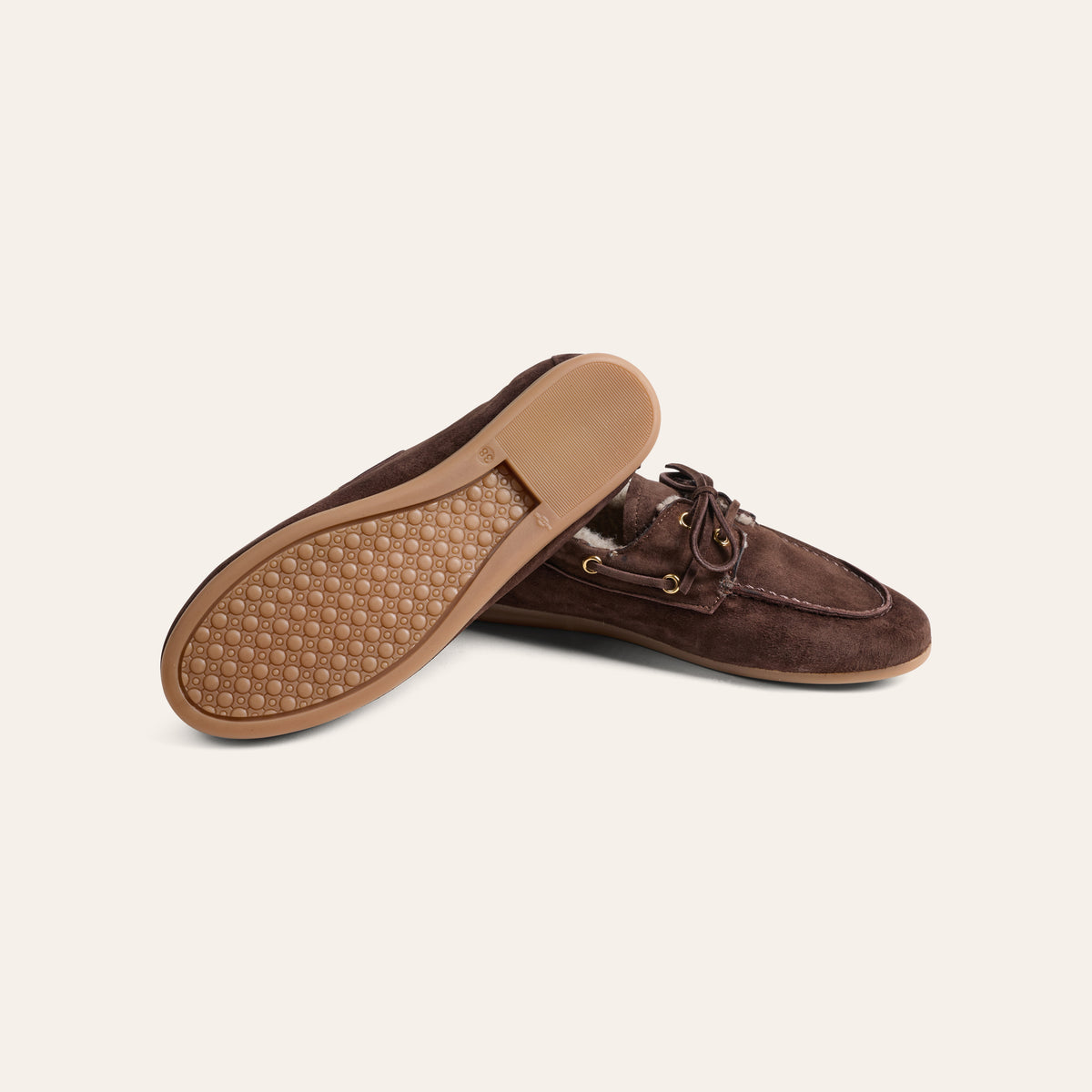 Barca Shearling - Chocolate suede