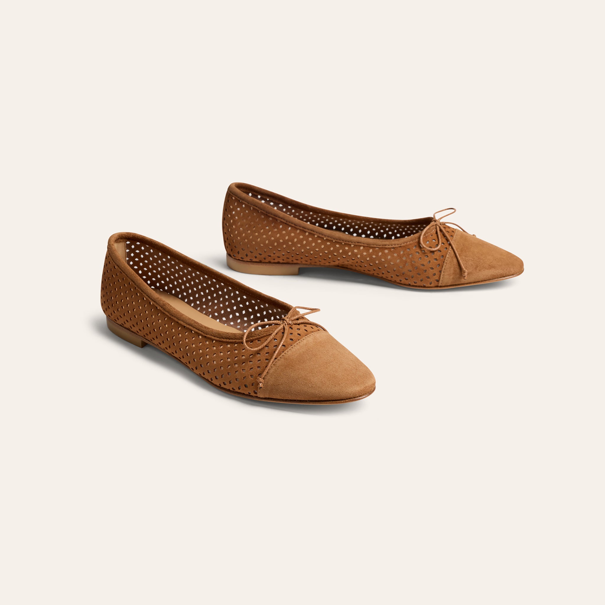 Como - Perforated Amaretto Suede