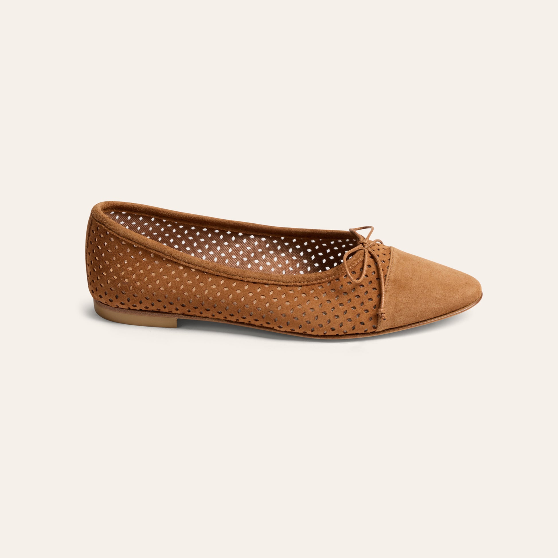 Como - Perforated Amaretto Suede