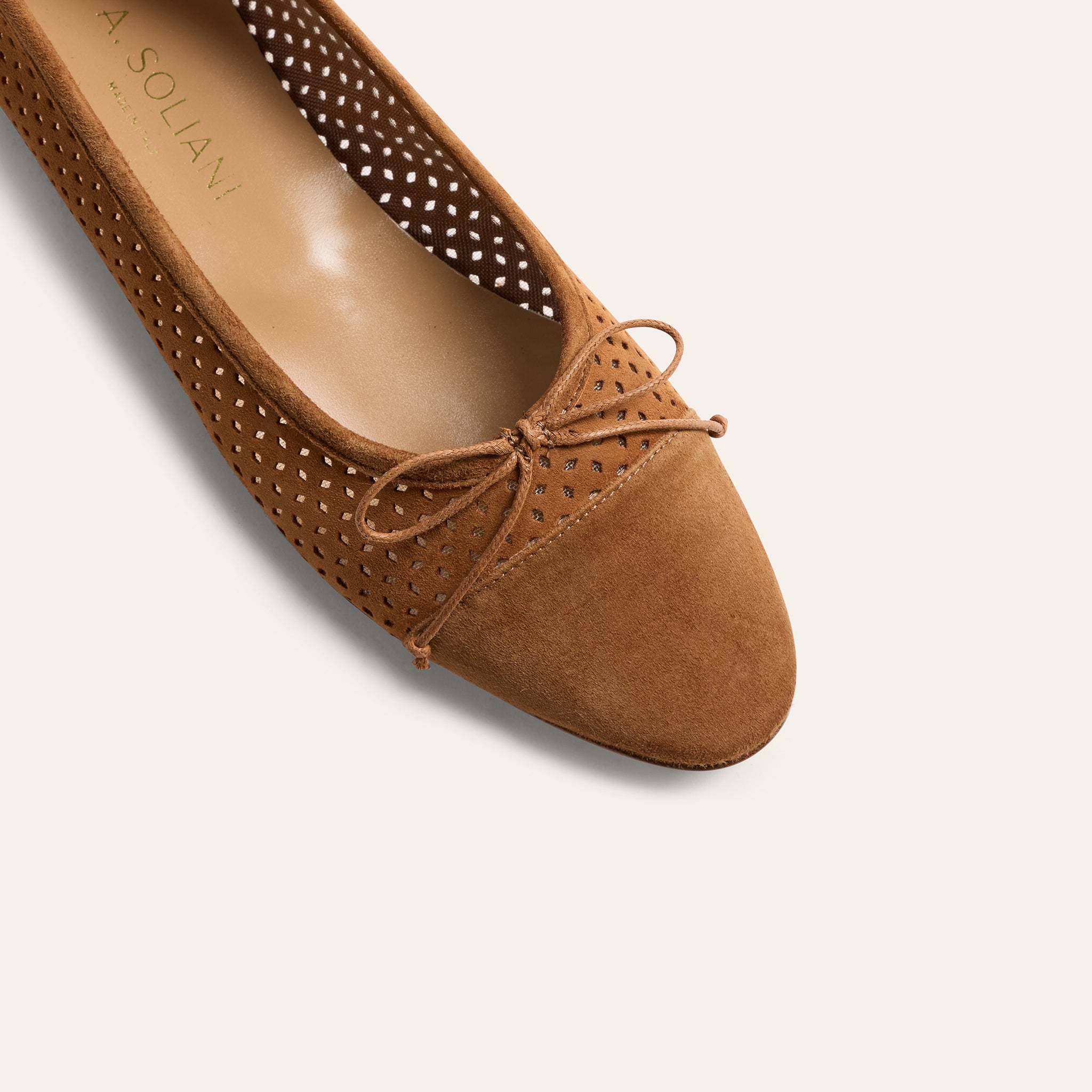 Como - Perforated Amaretto Suede
