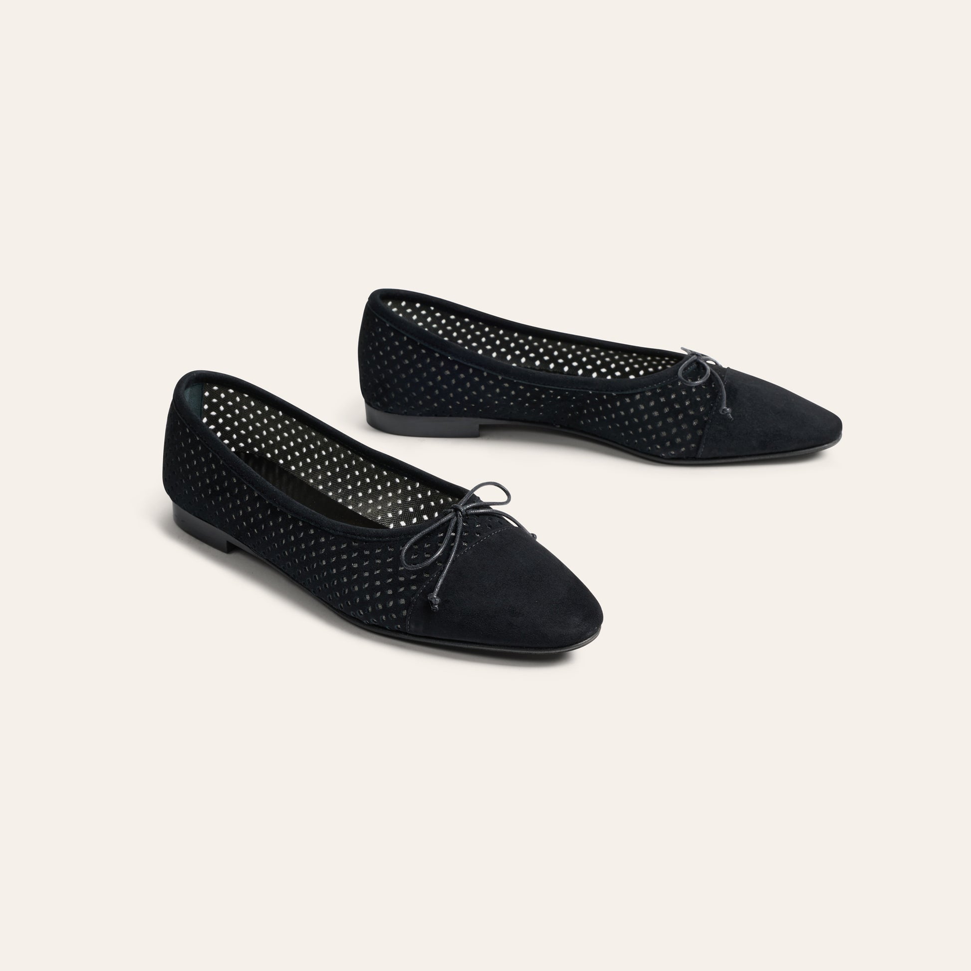 Como - Perforated Black Suede