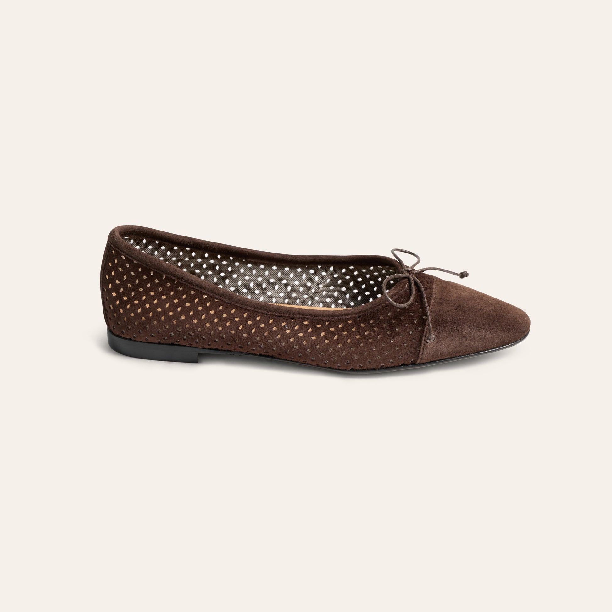 Como - Perforated Chocolate Suede