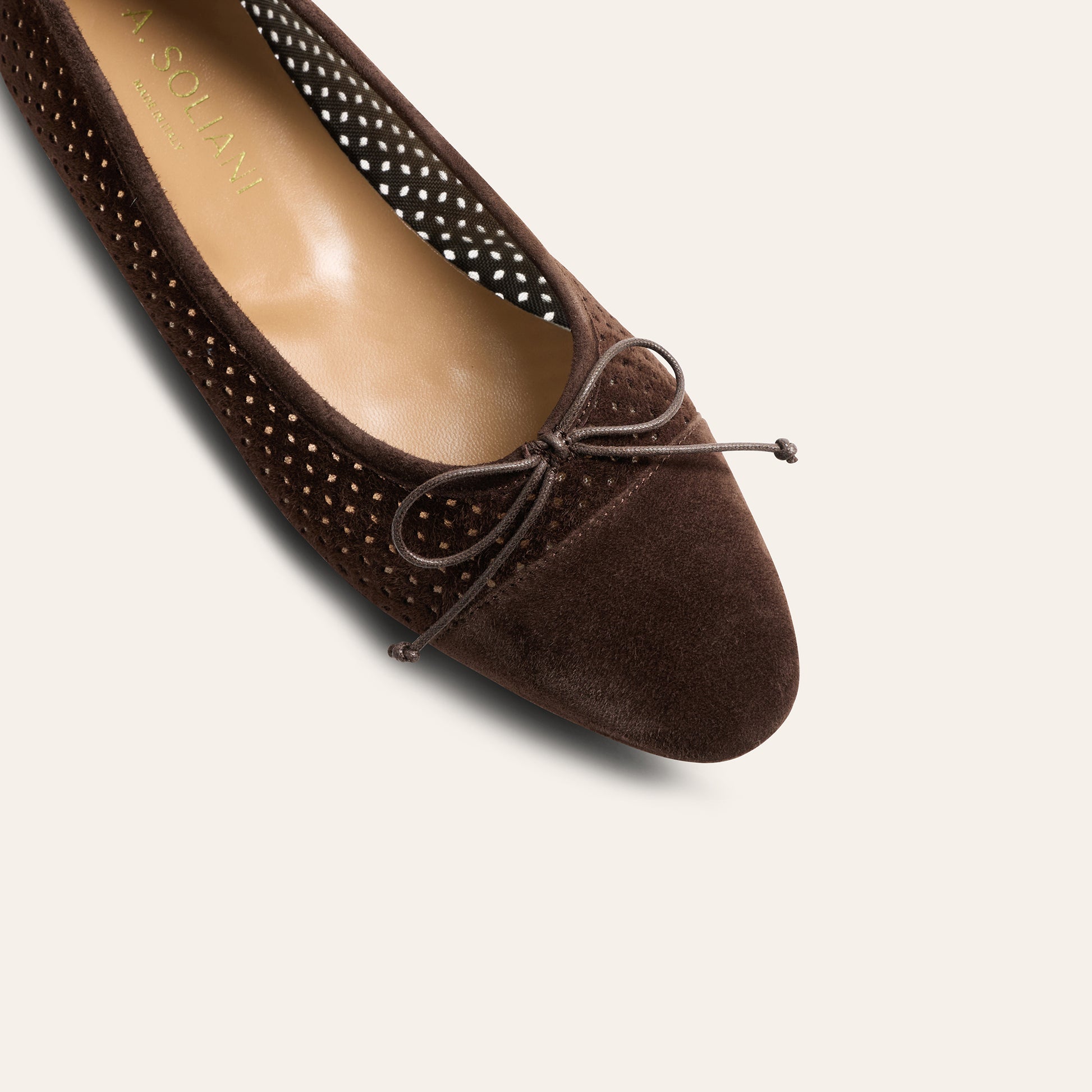 Como - Perforated Chocolate Suede