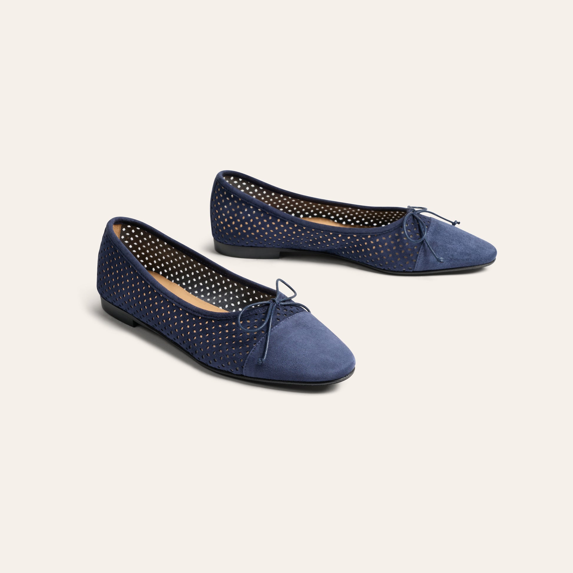 Como - Perforated Navy Suede