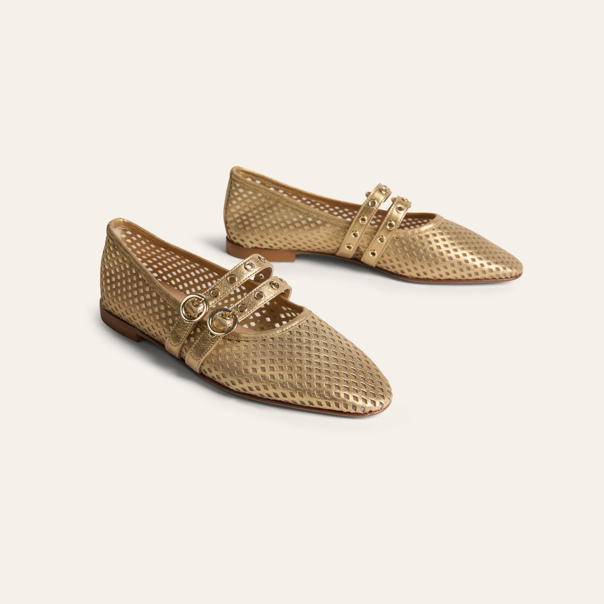 Como 2 Buckle  - Perforated Gold Foil