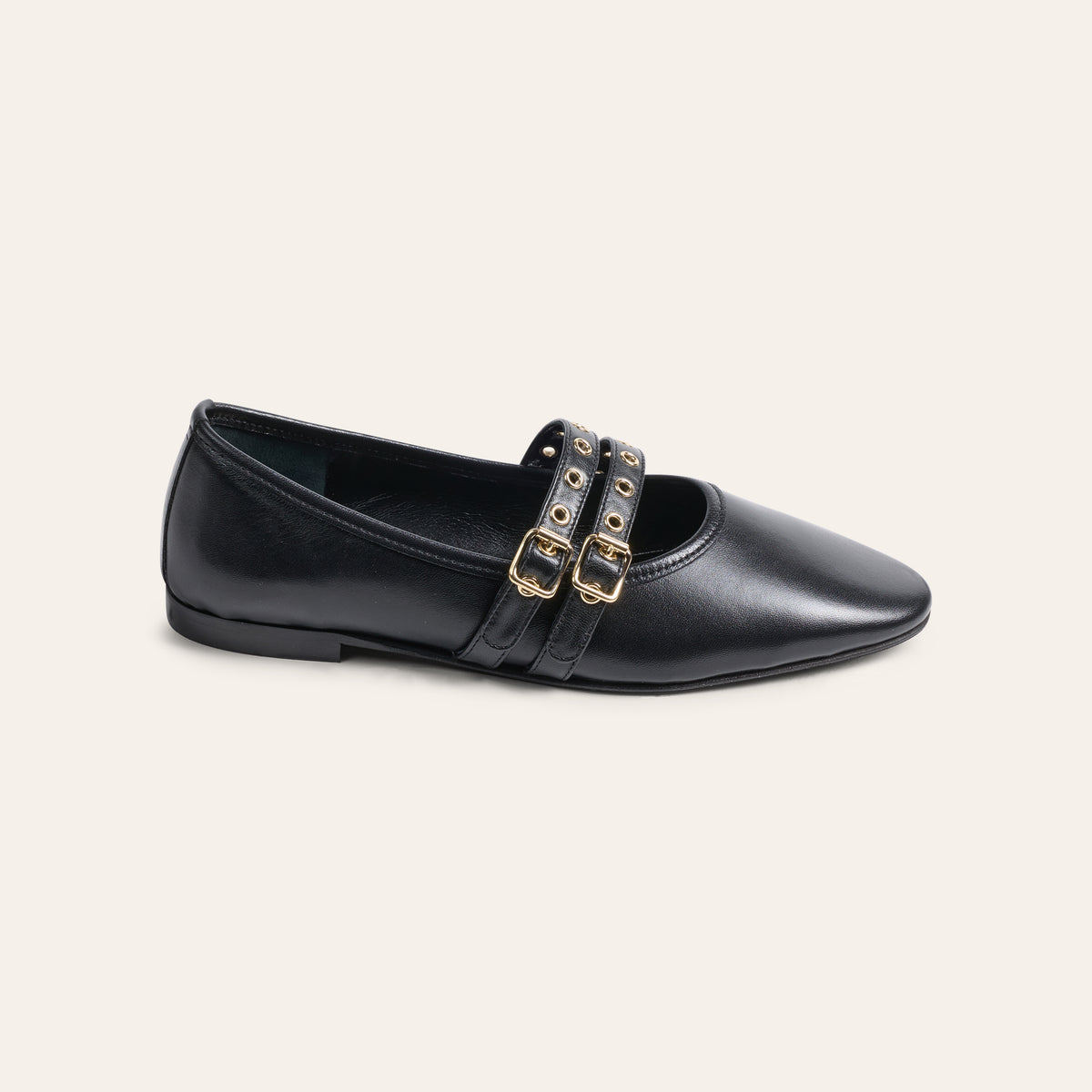 Como 2 Buckle - Black Leather