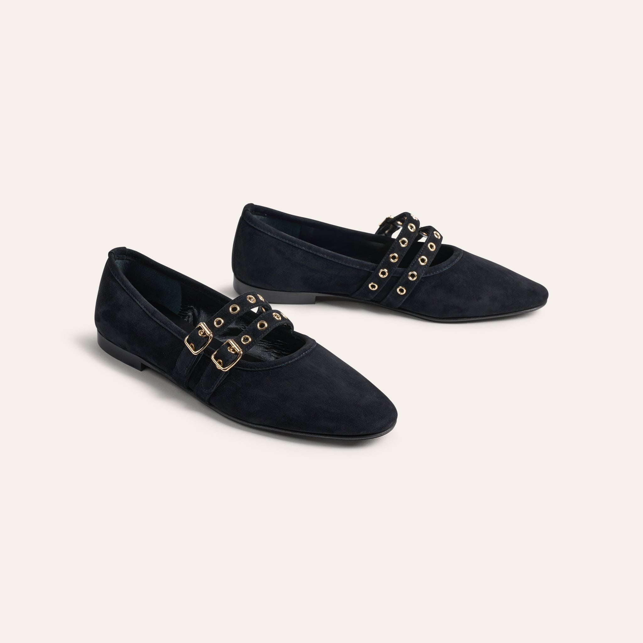 Como 2 Buckle - Black Suede