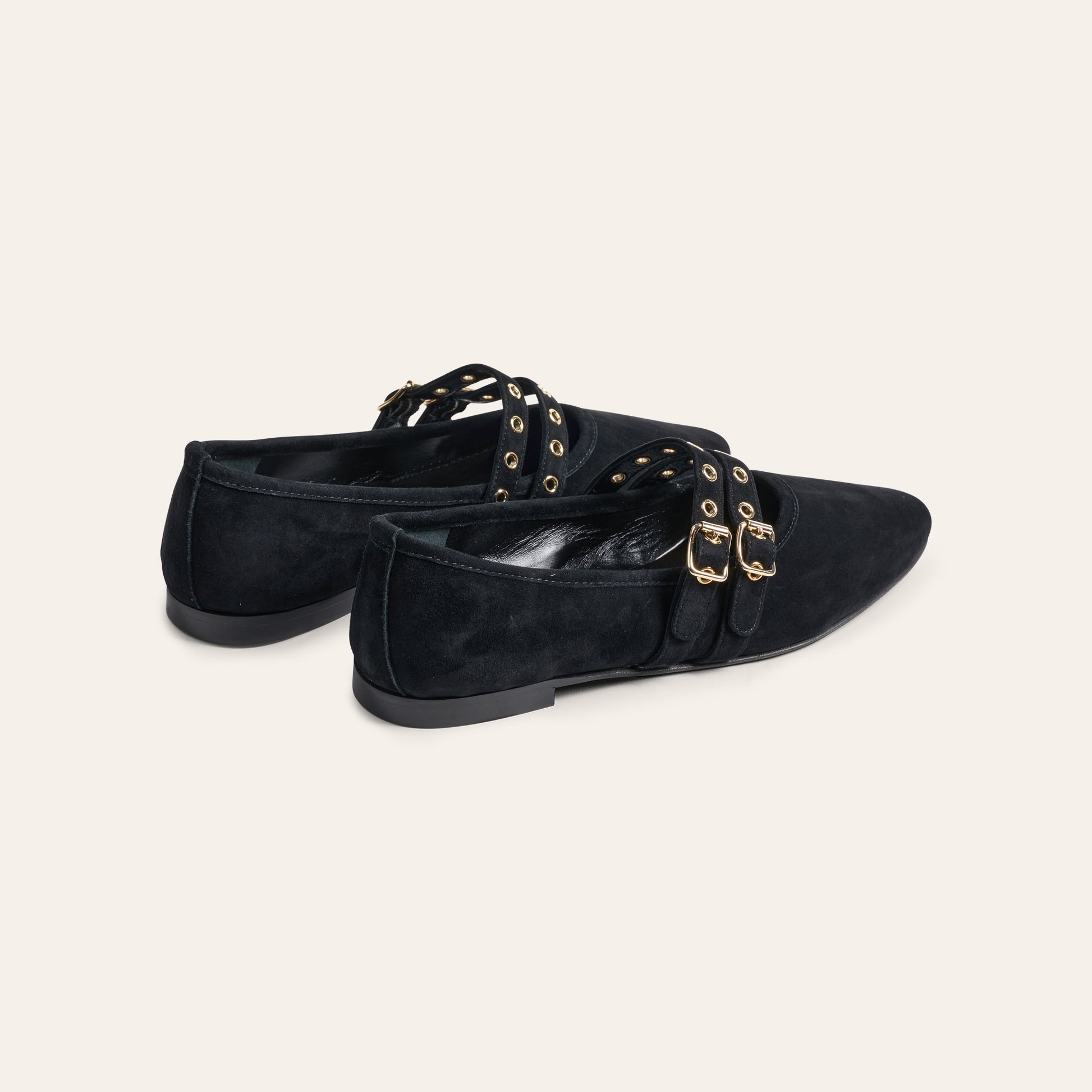 Como 2 Buckle - Black Suede