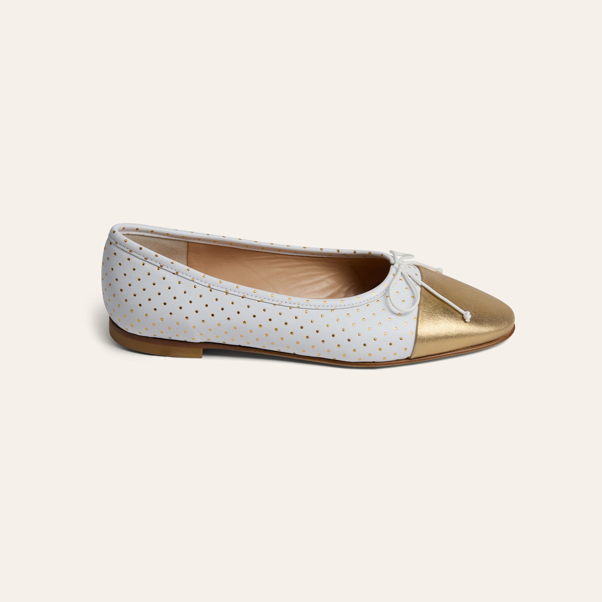 Como - White Dotted/Gold