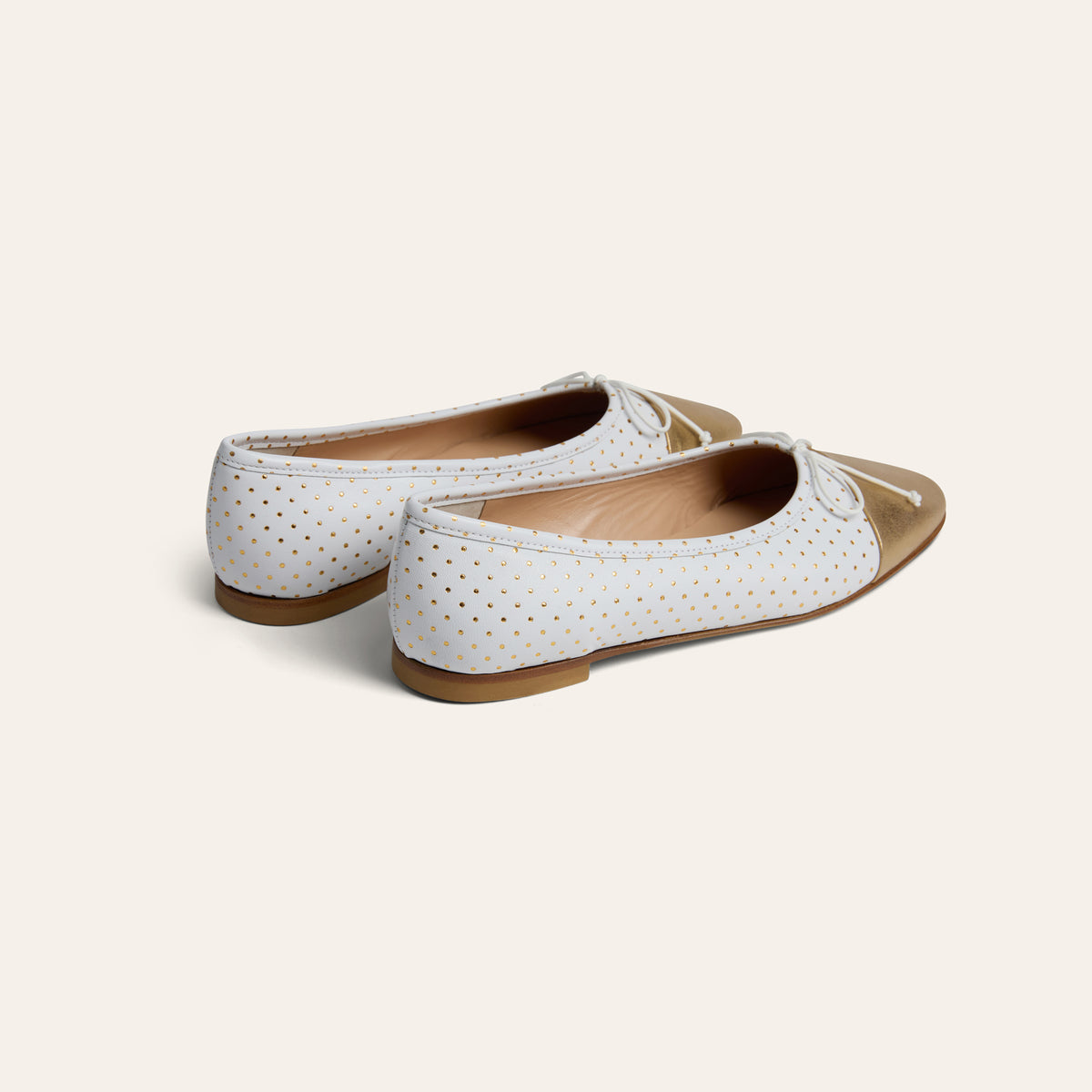 Como - White Dotted/Gold