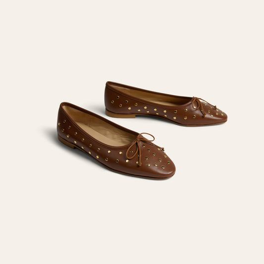 Como Studs Cognac