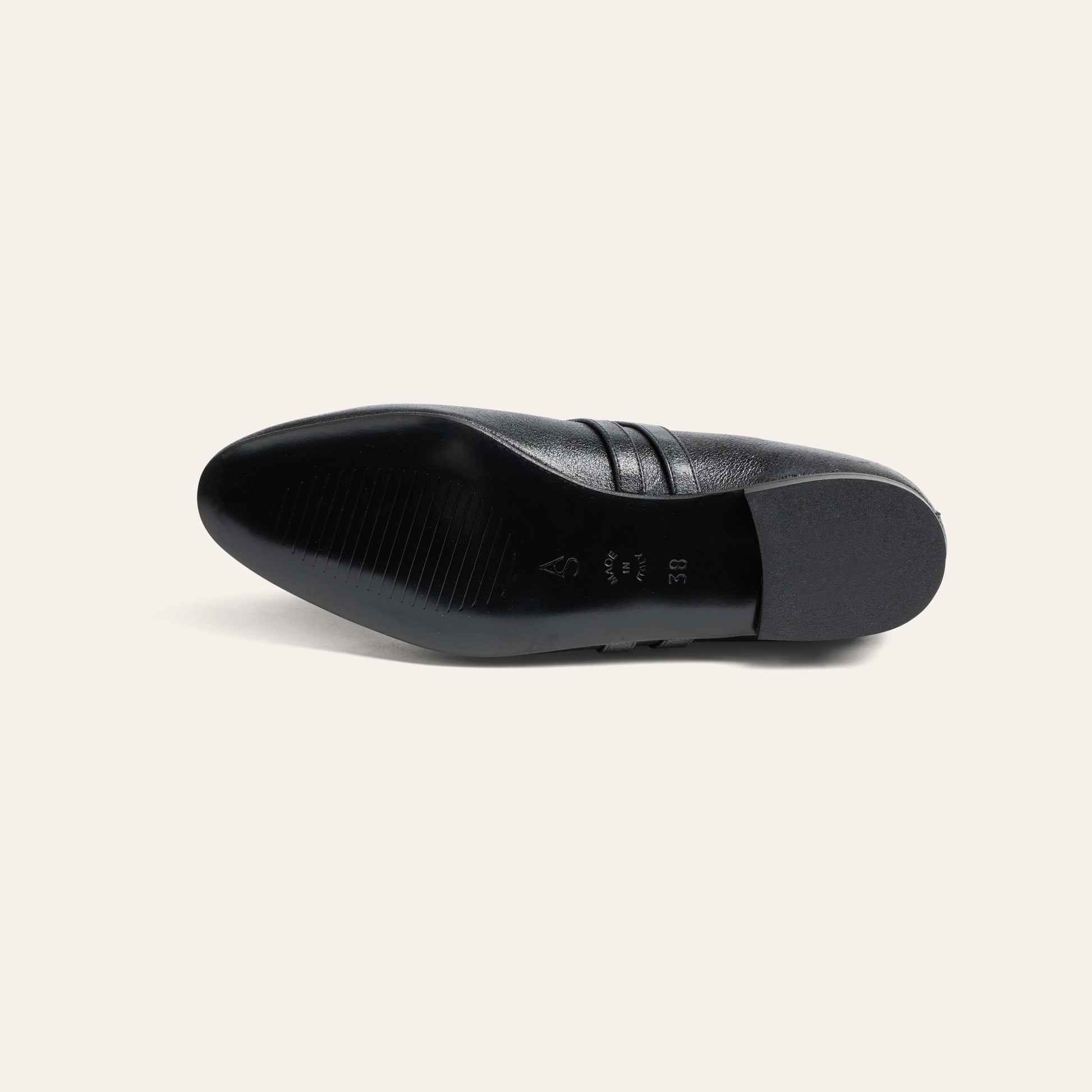 bottom view of non slip sole on ballet flat