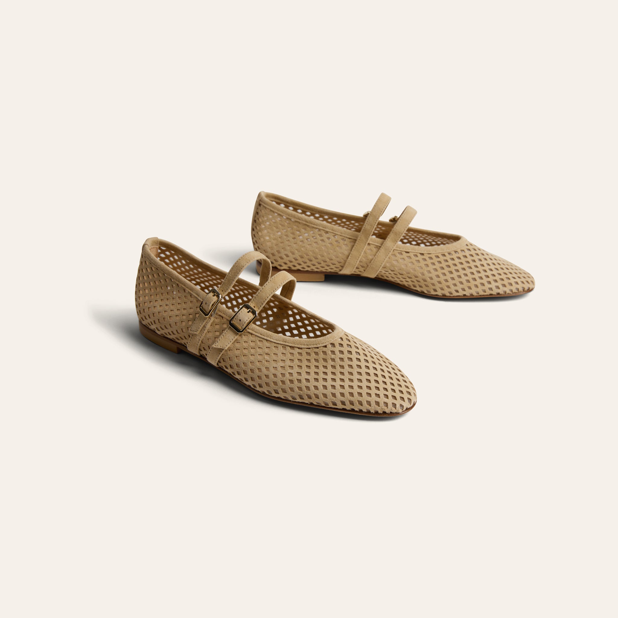 Cori 2 Buckle - Perforated Sand Suede