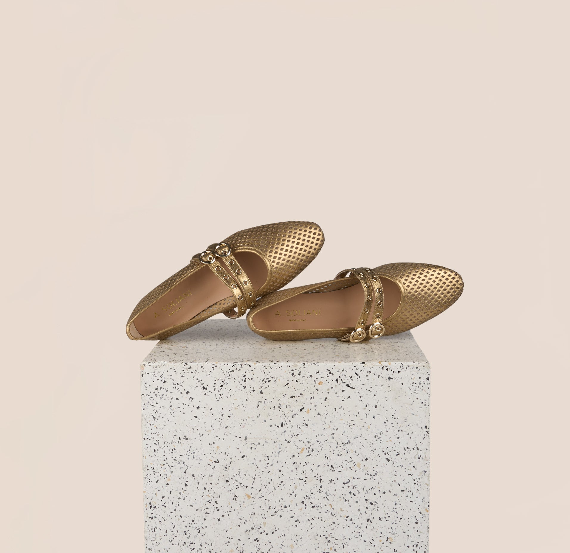 Como 2 Buckle  - Perforated Gold Foil