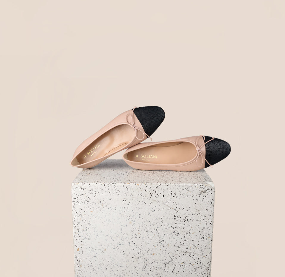 Como Blush/Black Ballet Flats