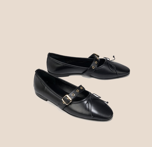 Como Buckle - Black Leather