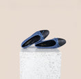 Load image into Gallery viewer, Como Cap Toe Denim Black flats front 
