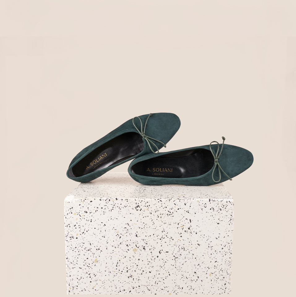 Como Ballet Flats in Forest Suede