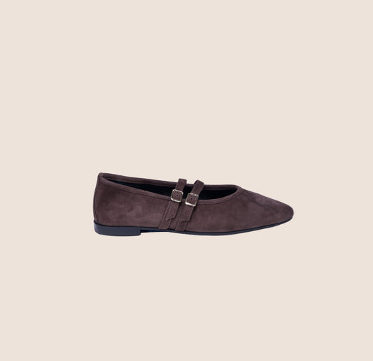 Cori 2 Buckle - Chocolate Suede