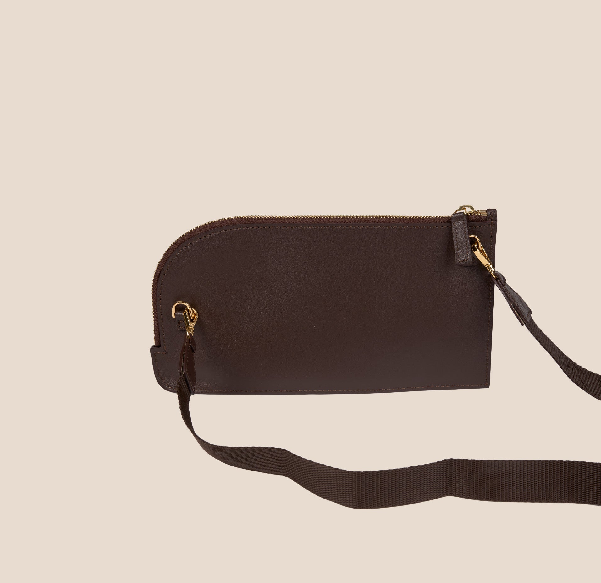Crossover Bag - Chocolate leather (Shipping December 16-19)