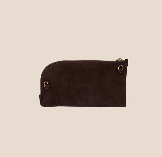 Crossover Bag - Chocolate Suede (Shipping December 16-19)