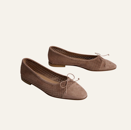 Como - Perforated Rose Wind Suede
