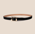 Load image into Gallery viewer, Belt - Gold Buckle Twist Black Suede
