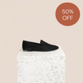 Load image into Gallery viewer, Stresa - Black Suede SAMPLE SALE - FINAL SALE
