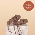 Load image into Gallery viewer, Doria - Taupe Nappa Sandals SAMPLE SALE - FINAL SALE
