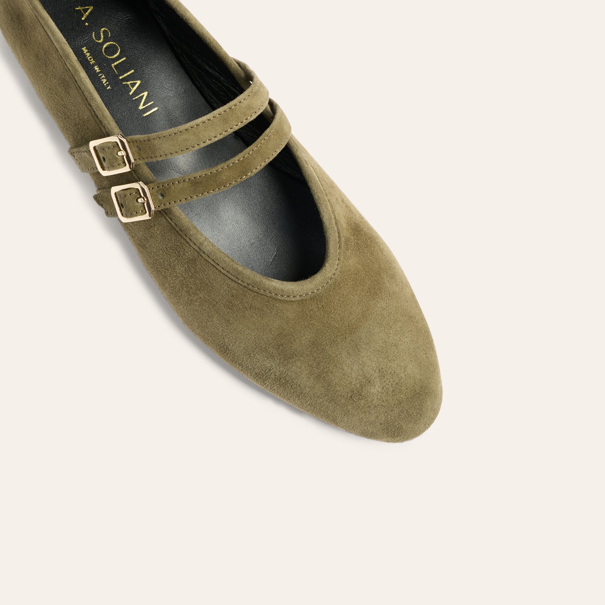 Cori 2 Buckle - Army Green Suede