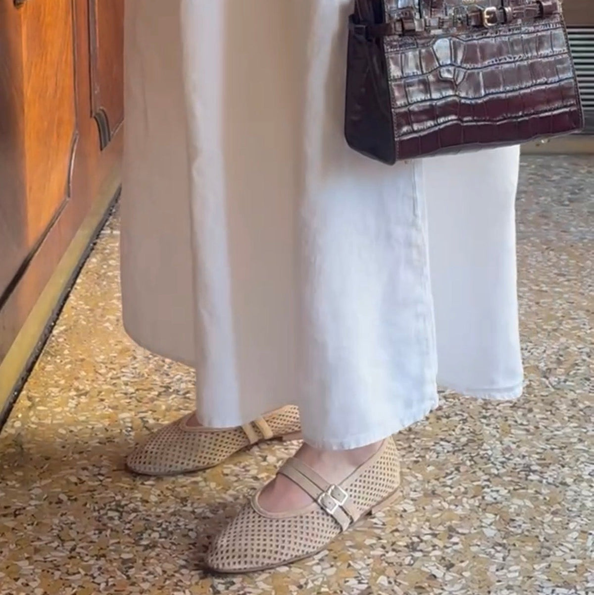 Cori 2 Buckle - Perforated Sand Suede