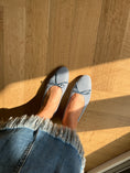 Load image into Gallery viewer, Como Ballet Flat Denim Printed Suede
