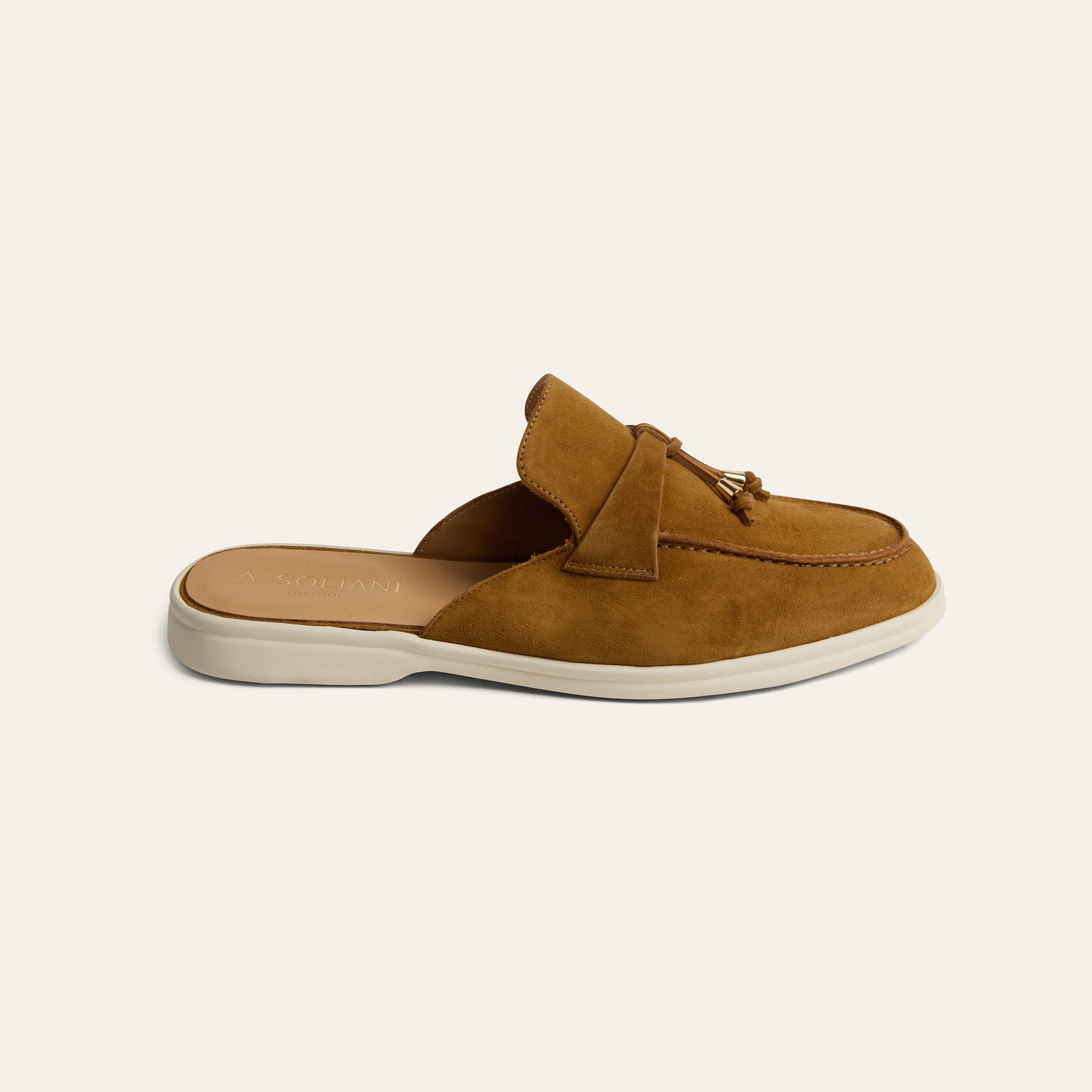 Lisa Slide Sneaker Tassels - Bronze Suede