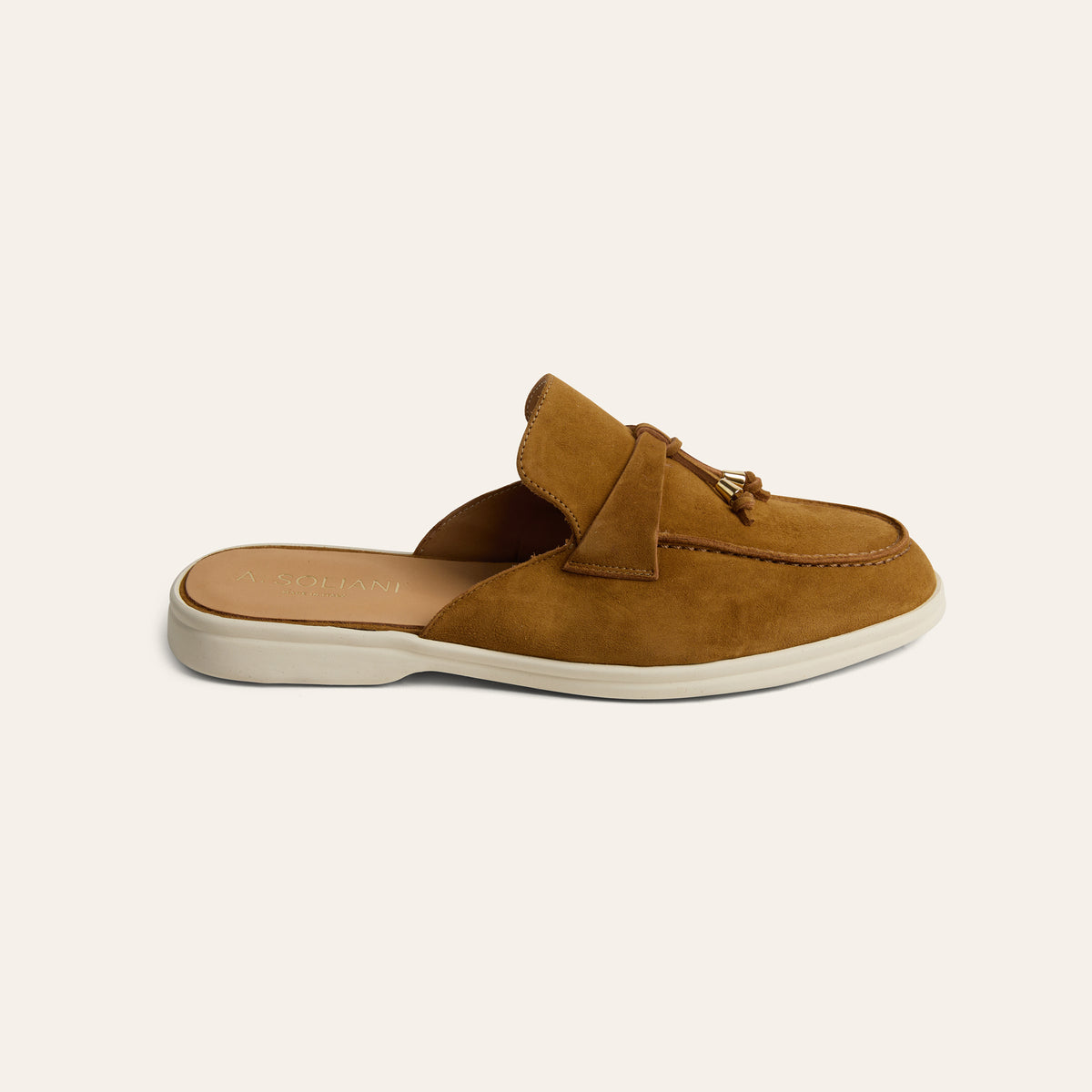 Lisa Slide Sneaker Tassels - Bronze Suede