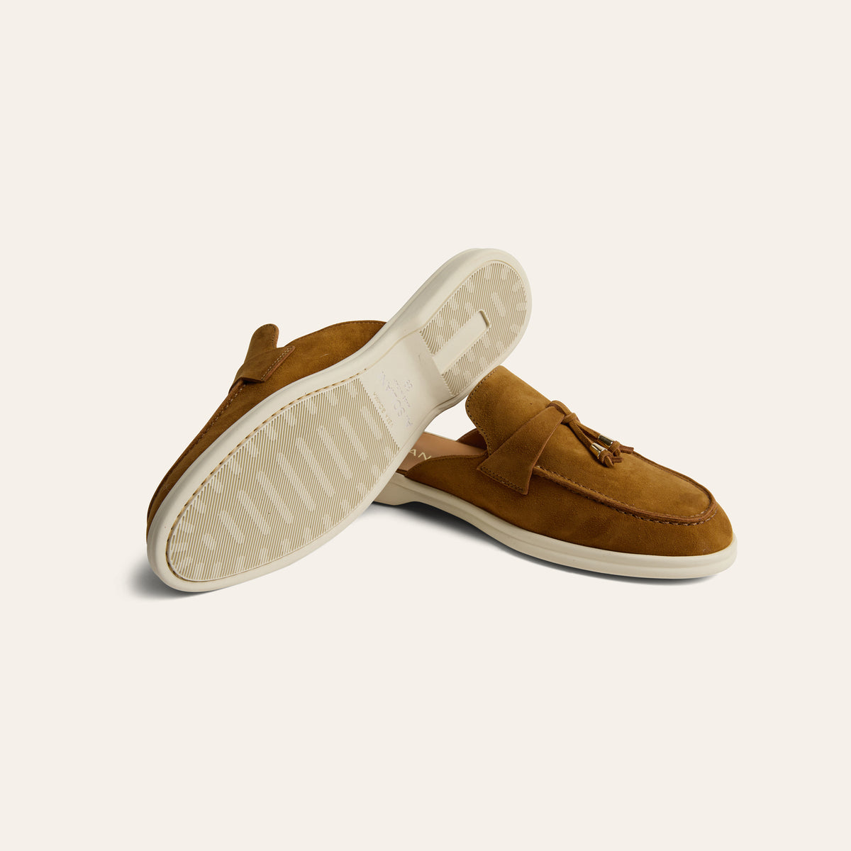 Lisa Slide Sneaker Tassels - Bronze Suede