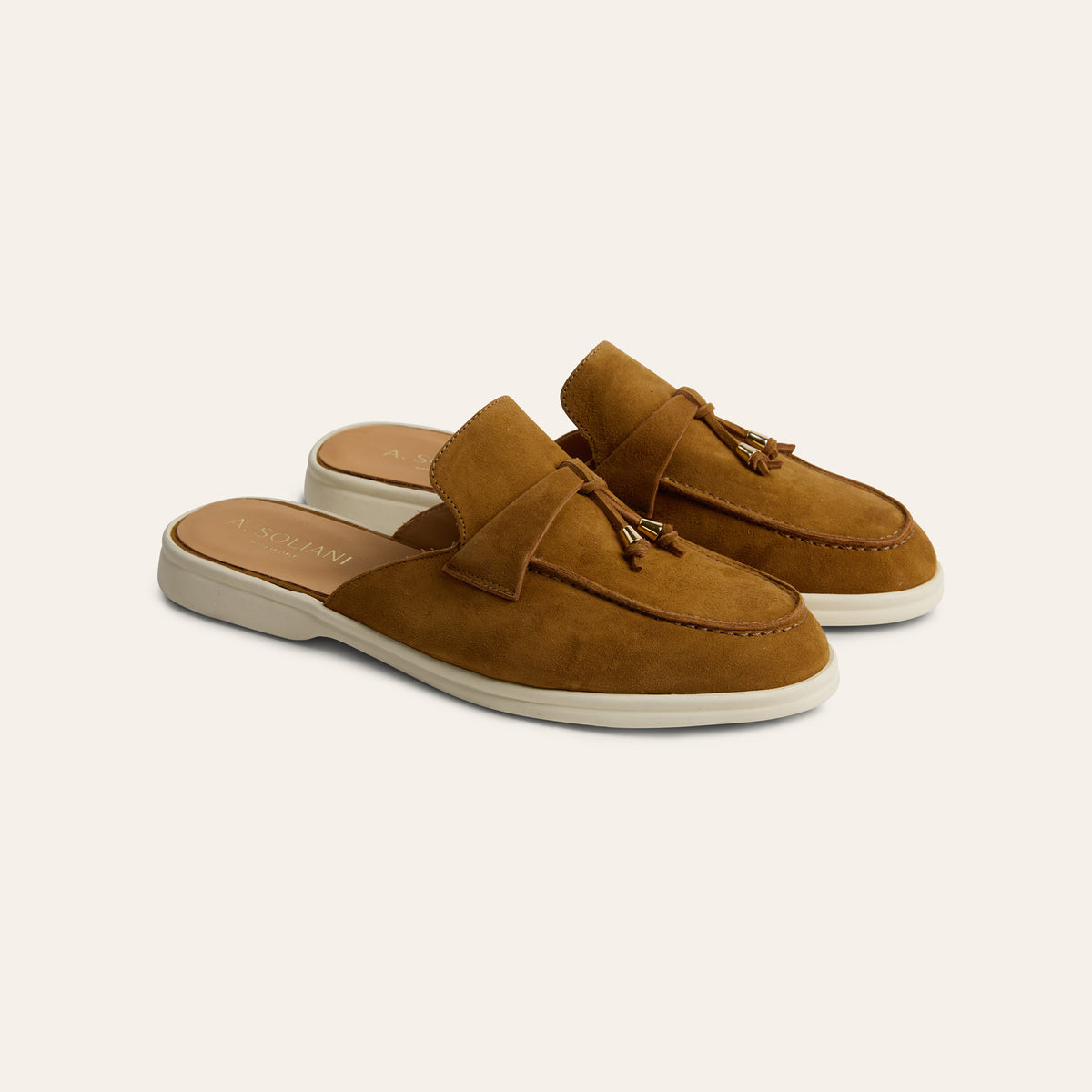 Lisa Slide Sneaker Tassels - Bronze Suede